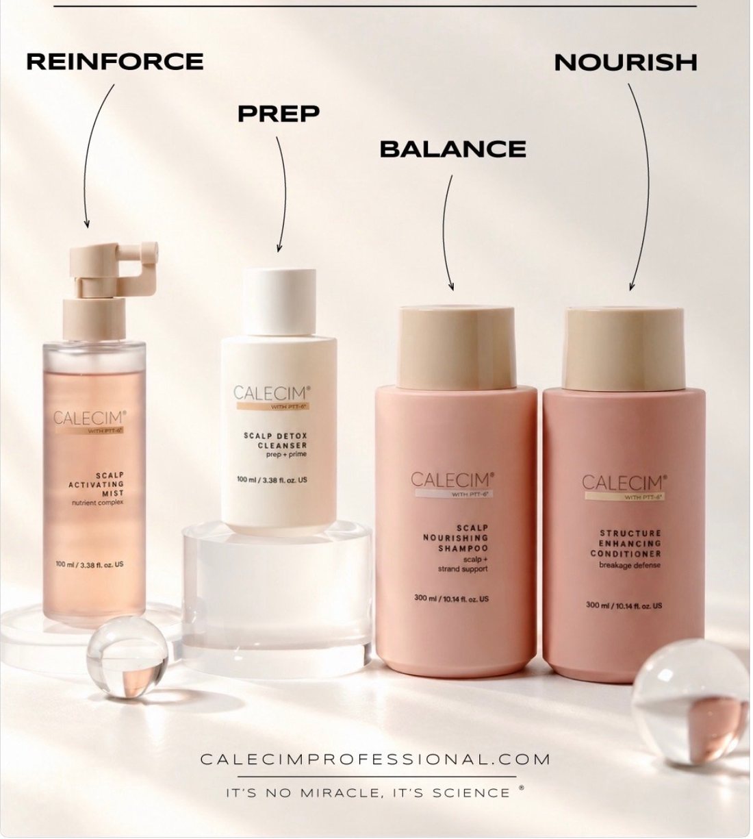 CALECIM Professional hair care range